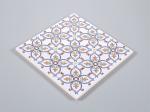 Non-Slip White And Red 20x20cm Wall Ceramic Floret Tiles For Kitchen And Durable