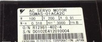 OMRON SGMAS-01ACA2C SERVO MOTOR 200 V 0.91 A 3000 R/MIN 17-bit Incremental