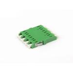 Flanged LC Quad Singlemode APC Optical Fiber Adapter with Insertion Loss≤0.3dB