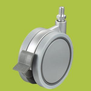 China China supplier double wheel casters M10 thread stem factory