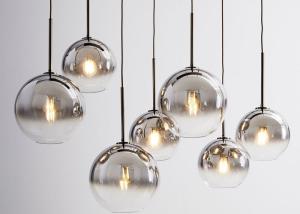 China LED Modern Diameter 20 / 25 / 30CM Glass Pendant Lamp For Bar factory