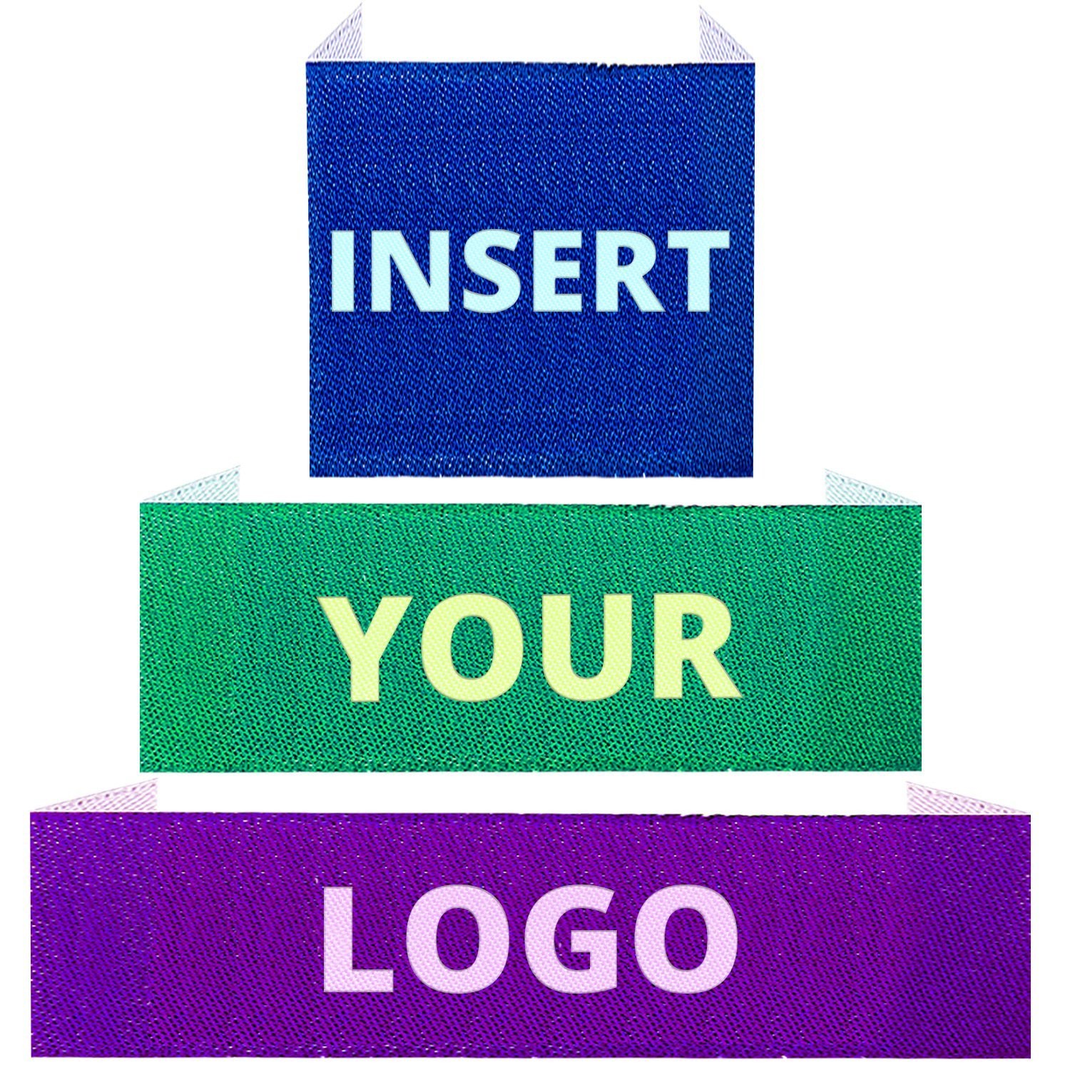 Personalized Woven Apparel Brand Name Labels End Folded Main Labels For Clothing