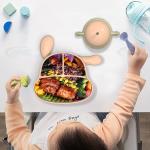 MHC Cartoon Animal Silicone Baby Feeding Set Plate for Kids Travel Nursing 500