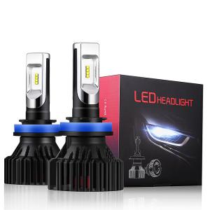 China 8000lm Auto Automotive T8 H7 H11 9006 Projector Car 6 Bike 12w Motorcycle Led Headlight Bulbs factory