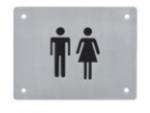 Blind Touch Recognition Sign Braille Toilet Signs For Hotel