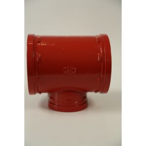 China High Temperature Resistance Grooved Reducing Tee With Grooved End Connection on sale