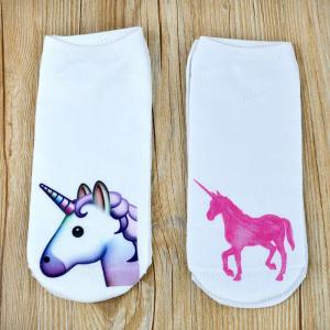 China Custom logo, desig Cute Emoji 3D Digital Printed Ankle sock factory