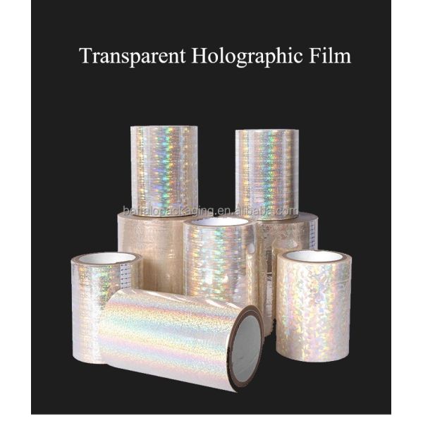 28 Microns Glitter BOPP Holograph Fluorographic Hot Lamination Film Glossy Roll