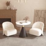 Living Room Furniture Modern Fabric Sofa Set White Flannelette Couch