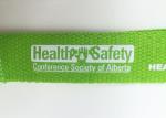 Personalized Key Lanyard / Silk Screen Lanyards Bright Green Color For Events