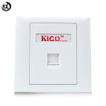 Kico cat6 cat5 cat7 RJ11 RJ45 single port pvc faceplate Type 86*86 Networking