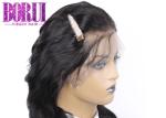 10A Brazilian Human Hair Wig , Pre Plucked Body Wave Wig In HD Lace Dyed