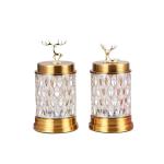 13cm Diameter 300ml 500ml Lead Free Glass Storage Jars