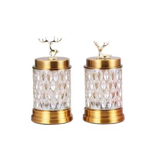 China 13cm Diameter 300ml 500ml Lead Free Glass Storage Jars factory
