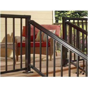 Modern Powder Coated Aluminum Stair Railings Indoor Outdoor