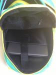 OEM ODM Green White Polyester Striped High School Backpacks with Laptop Pocket
