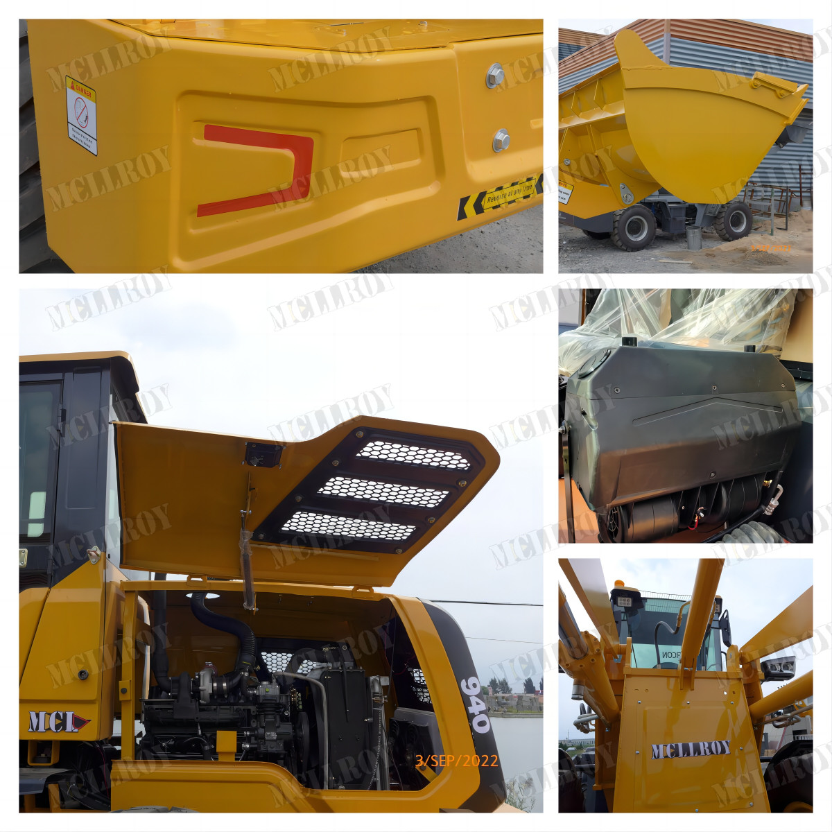 2560mm Axle Base Compact Wheel Loaders 6100kg Operating Weight