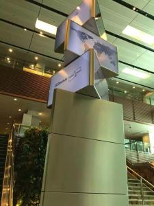 China 3d display board advertising spinning led video display indoor factory