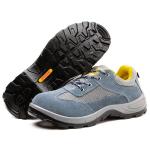 Breathable Industrial Safety Shoes Yellow Leather Steel Toe Boots For Men