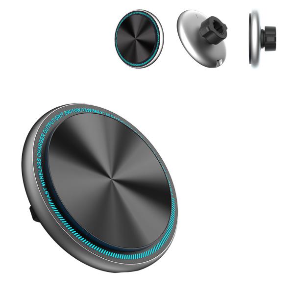 Customizable Running Light and Logo Magnetic Wireless Charger Car Phone Holder