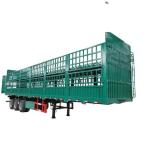 Steel 3 Axle Stake Animal Livestock Transport Cargo Fence Truck Trailers 60-80