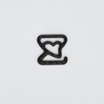 Black 12mm Bra Adjustable Hooks Environmental Friendly