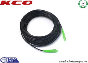 China Outdoor Exterior SC / APC Fiber Optic Patch Cord With Black 3.5mm Diameter PE Sheath Cable factory