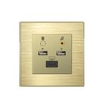 86x86mm Multimedia Socket Outlet Smart Wall Socket With Usb HDMI