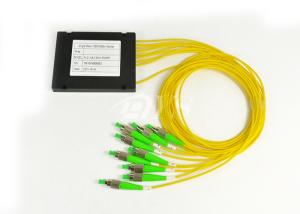 China FC/APC Fiber Optic 1x8 PLC splitter, plastic ABS box packing 1260/1650 factory