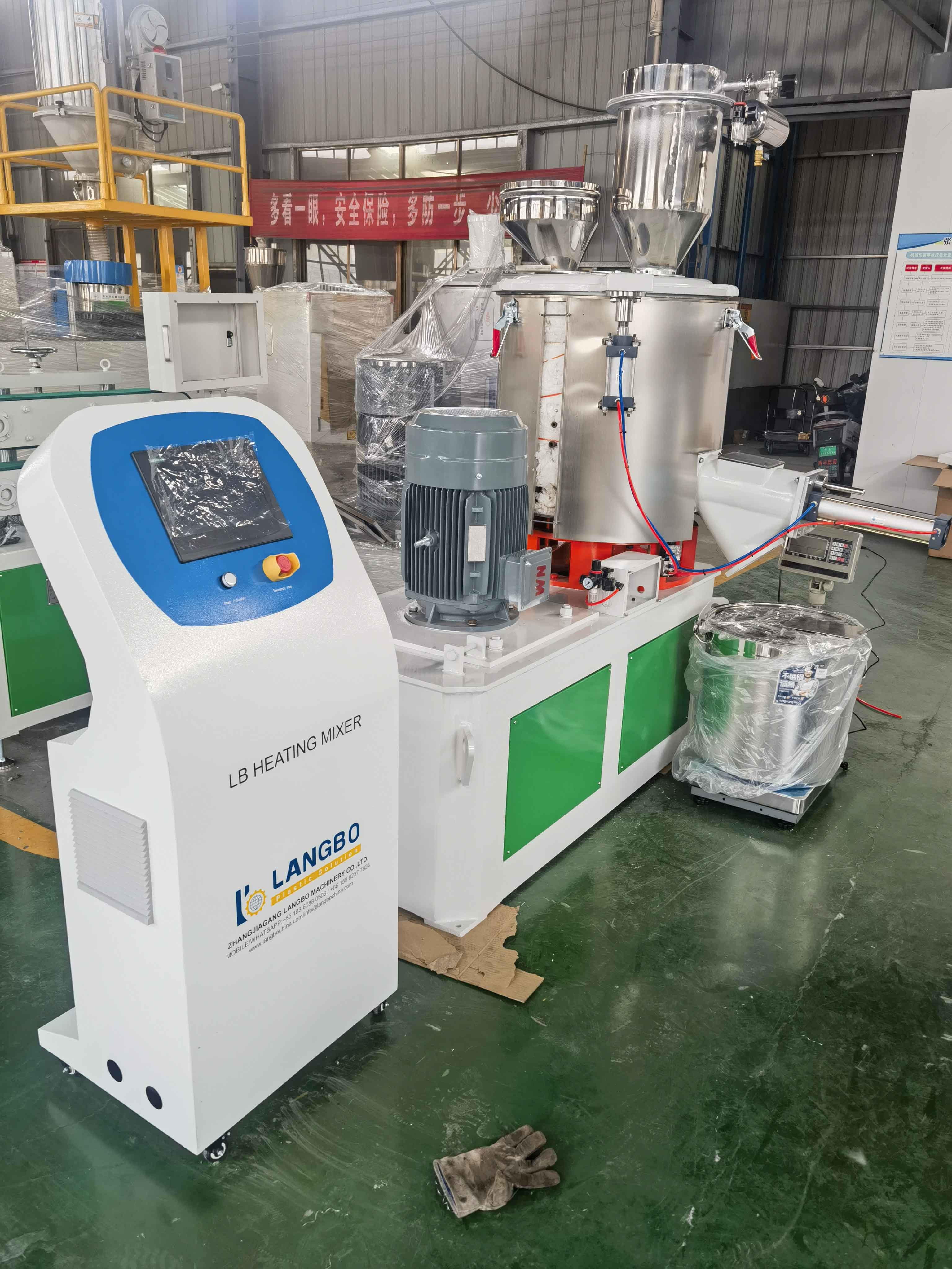 Industrial High-Speed Hot Heating Cooling PVC Mixer Machine for Plastic Powder Granules Mixing and Recycling with Wear-Resistant Blades Prevent