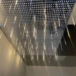 China 304 Stainless Steel Ceiling Panel Mirror Finished Concealed Perforated Ceiling Tile factory