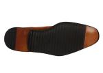 Handcrafted Mens Brown Leather Brogue Shoes , Goodyear Mens Monk Strap Dress