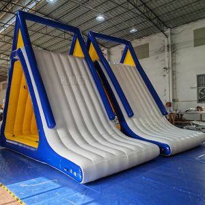 High Quality Inflatable Water Triangle Slide Inflatable Floating Lake Slide