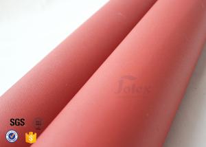 China Red Silicone Coated High Silica Fiberglass Fire Blanket 22oz 0.7mm Break Twill factory