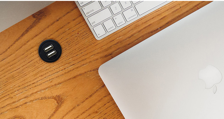 Qi Standard USB2.0 Embedded Desktop Wireless Charger