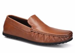 China Genuine Leather Mens Soft Sole Moccasins Slip On Flats Gommino Driving Shoes factory