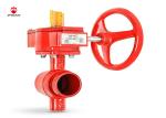 Grooved Asme B16.1 Type Signal Fire Fighting Butterfly Valve DC 24V 1A Red
