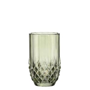 China Embossed 340ml Vintage Crystal Highball Glasses Solid Colored Drinking Glass factory