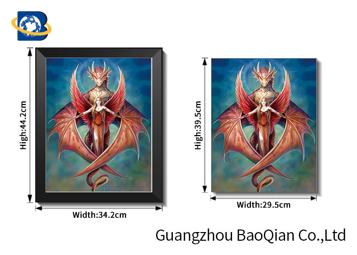 30x40cm Size 3d Lenticular Flipped Picture With Frame For Restaurant Decor