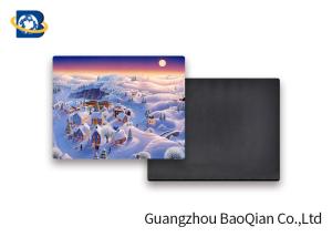 China PET Custom Refrigerator Magnets , Printed Fridge Magnets Snow Covered Landscape Image factory