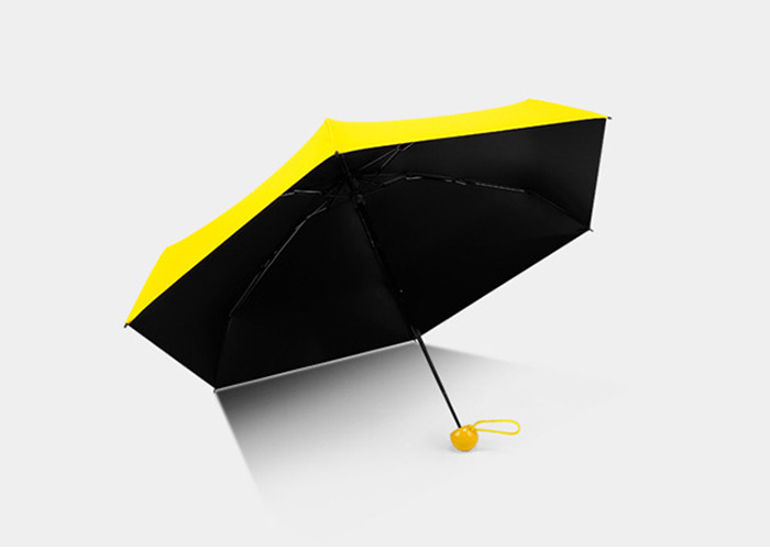 Capsule black plastic umbrella ultra light mini pocket sun umbrella for advertising gift