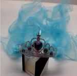 Children's crown veil, girls head flower veil headband, wedding princess wreath,