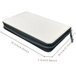 Big Capacity Leather Zippered Multi Compartment Travel Document Organizer Wallet