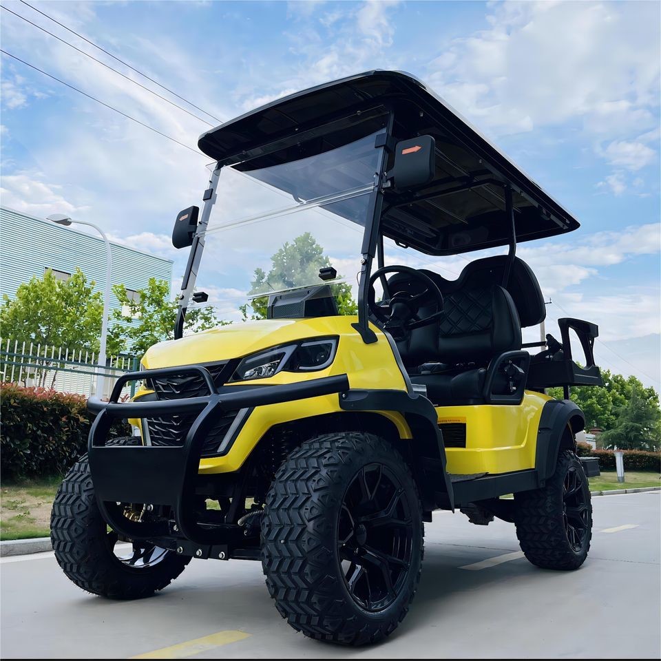 Prestigious Four Seater Golf Cart Advanced Suspension System Luxurious Seating Ensuring Smooth Comfortable Journey