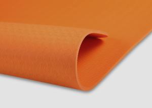 China Single Layer TPE Portable Yoga Mat , Durable Orange Yoga Mat Skid Resistance factory