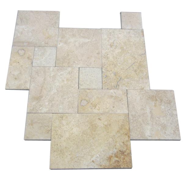 Honed Travertine Natural Slate Wall Tile , Rough Natural Stone Bathroom Tiles 12