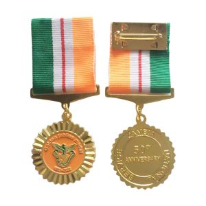 Custom Commemorative Souvenir Medals Woven Polyester Nylon Medal Ribbon