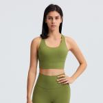 New Design Removable Pads Mesh Triangle Beauty Back Womens High Support Sports