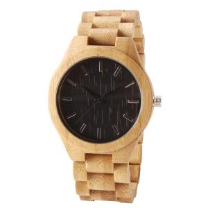 China Simple Style Wooden Quartz Watch Bamboo Band 0-3 ATM With Customized Color factory