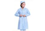 Pure Color Unique Nursing Uniforms Polyester Side Open Solid Color Collar Style